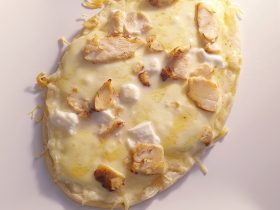 pizza poulet chèvre miel