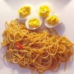 spaghettis oeuf mimosa