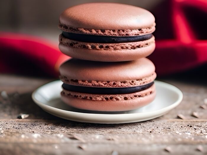 Macaron ganache chocolat noir